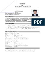 Resume OF MD - Mahfuzur Rahman: Present Address