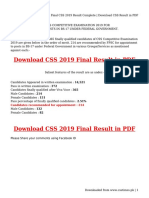 Final CSS 2019 Result Complete - Download CSS Result in PDF