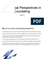 Theoretical Perspectives in Counseling