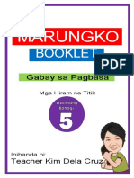 Marungko Booklet 5 (Mga Hiram Na Titik)