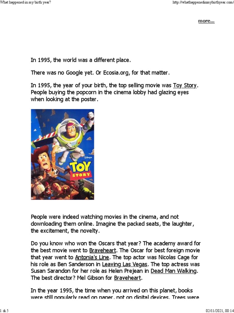 What Happened in My Birth Year | PDF