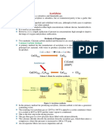 Acetylene: Calcium Carbide Method