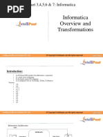 Part 3,4,5,6 & 7: Informatica: Informatica Overview and Transformations