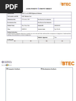 Assignment Front Sheet: Qualification BTEC Level 4 HND Diploma in Business