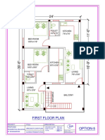 First Floor Plan: Toilet 4'0"x7'6" Kitchen 7'6"x7'6"