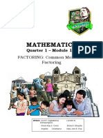 Mathematics: Quarter 1 - Module 1A