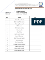 Form Daftar Hadir Sae2p 2022