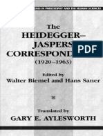 Martin Heidegger The Heideggerjaspers Corresponden