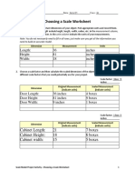 Choosing A Scale Worksheet: Length: 36 Inches Height 81 Inches Width: 18 Inches