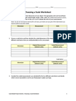 Choosing a Scale Worksheet