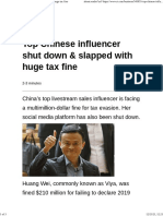 Top Chinese influencer shut down & slapped with huge tax fine