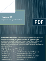 Lecture 02 Logical Implication & Equivalence and Rules of Inference