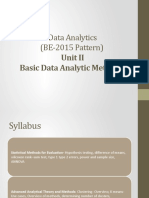 Data Analytics (BE-2015 Pattern) : Unit II Basic Data Analytic Methods