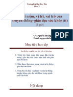 Khái niệm, vị trí, vai trò của truyền thông-giáo dục sức khỏe (tt)