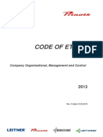 Code of Ethics: Company Organisational, Management and Control