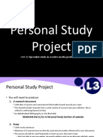 Personal Study Essay 2021