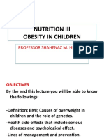 Nutrition Iii Obesity in Children Nutrition Iii Obesity in Children