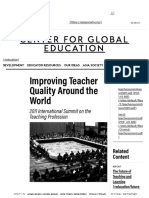 Center For Global Education: Improving Teacher Quality Around The World