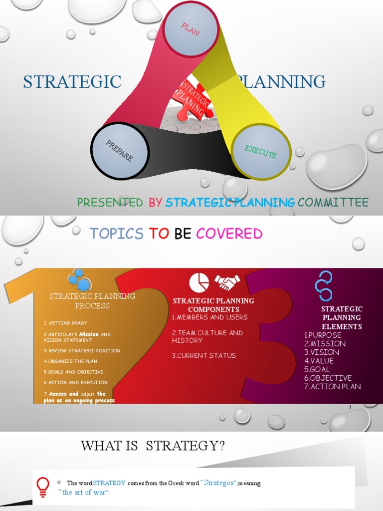 Strategic Planning Process Overview | PDF | Strategic Planning | Goal