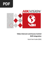 Video Intercom and Access Control NVR Integration: Quick Start Guide (QSG)