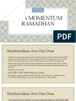 Tiga Momentum Ramadhan