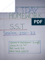 SST Holiday Homework