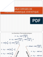 Travaux Dirigés de Thermodynamique Statistique