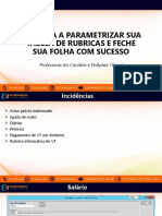 Aprenda A Parametrizar Sua Tabela de Rubricas e Feche Sua Folha Com Sucesso Completo