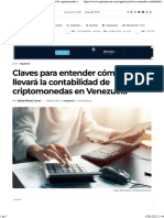 Claves para Entender Cómo Se Llevará La Contabilidad de Criptomonedas en Venezuela