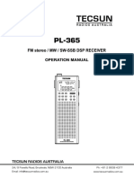 TECSUN PL-365 DSP Radio Operation Manual