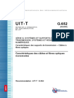 Uit-T: Caractéristiques Des Câbles Et Fibres Optiques Monomodes