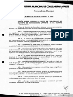 Licenças e publicidade no município de Conselheiro Lafaiete