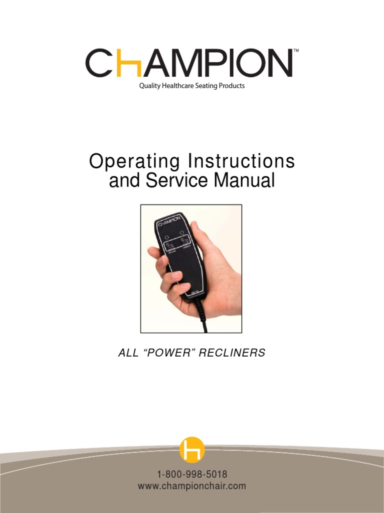 Operating Instructions and Service Manual: All "Power" Recliners | PDF ...