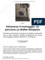 Attraverso Il Montaggio - Un Percorso Su Walter Benjamin