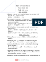 Test-Hydrocarbon Fullmark-35 TI ME-1: 20mi Ns. Sec-A (MCQ) 1