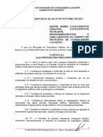 Lei sobre loteamentos no município de Conselheiro Lafaiete