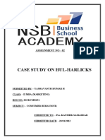 Case Study On Hul-Harlicks: Assignment No - 02