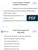 Continuous Random Variables Probability Distribution: of 5 Friday, October 30, 2020 PDF and CDF 1