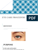 Eye Care Procedure