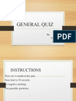 General Quiz: By: T.Saisrinivas J.Rushivk