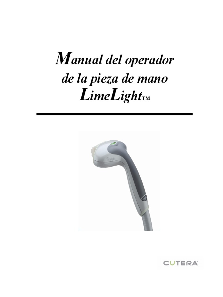 LimeLight Handpiece Operator Manual Rev A - Spa | PDF | Pantalla táctil ...