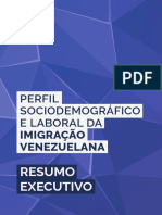 Perfil socioeconômico imigrantes venezuelanos Brasil