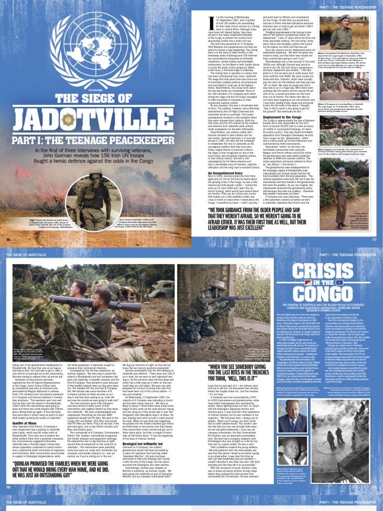 The Siege of Jadotville Part I The Teena PDF Military Warfare