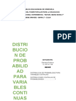 Distribucion de Probabilidad para Variables Continuas