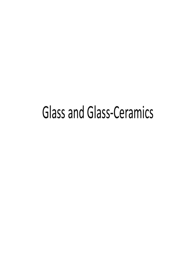 Glass and Glass Ceramics Glass and Glass Ceramics PDF Glasses