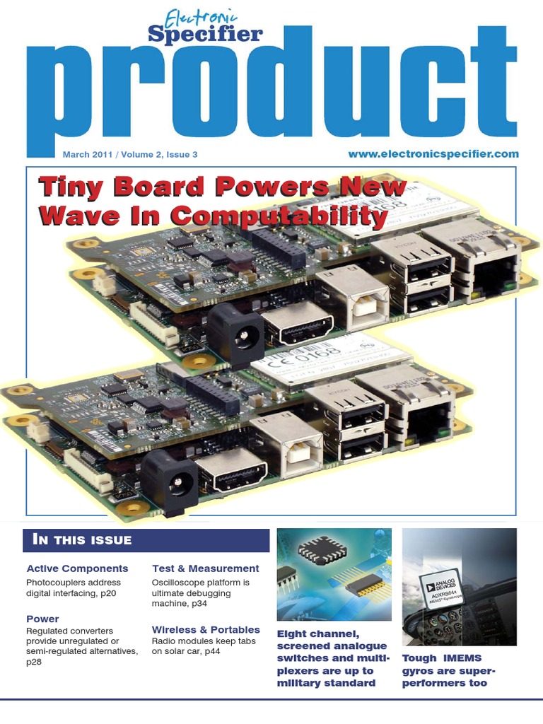 Electronic Specifier - March 2011-TV | PDF | Touchscreen | Embedded System
