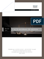 Act Anormaux de Gestion