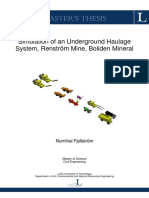 Master'S Thesis: Simulation of An Underground Haulage System, Renström Mine, Boliden Mineral