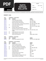 Parts Service Bulletin: SUBJECT: Index