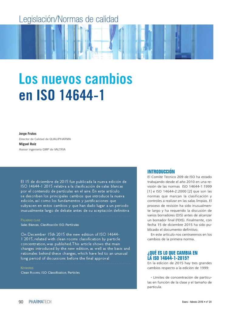 Cambios en ISO 14644-1:2015 | PDF | Aleatoriedad | Estadísticas